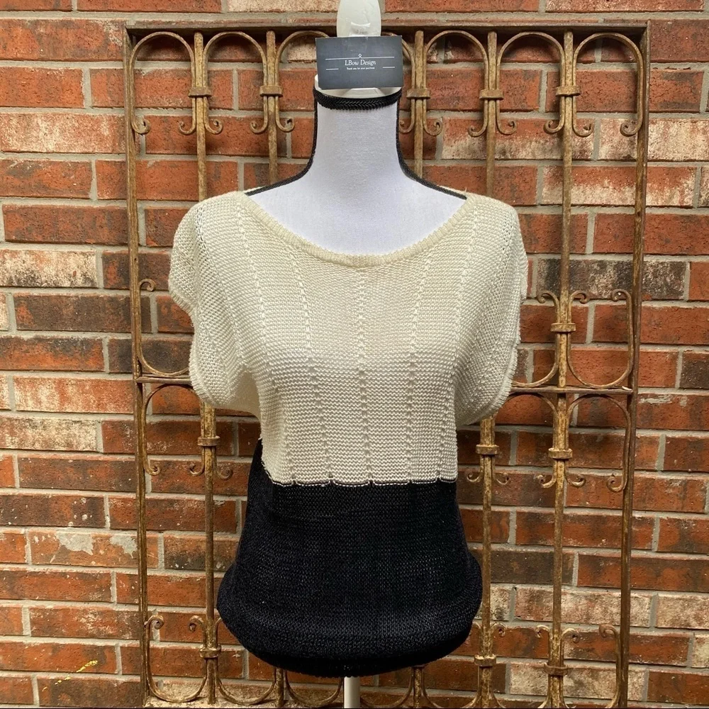 Christian Dior Vintage Cap Sleeve Knit Top Sweater - Picture 4 of 13